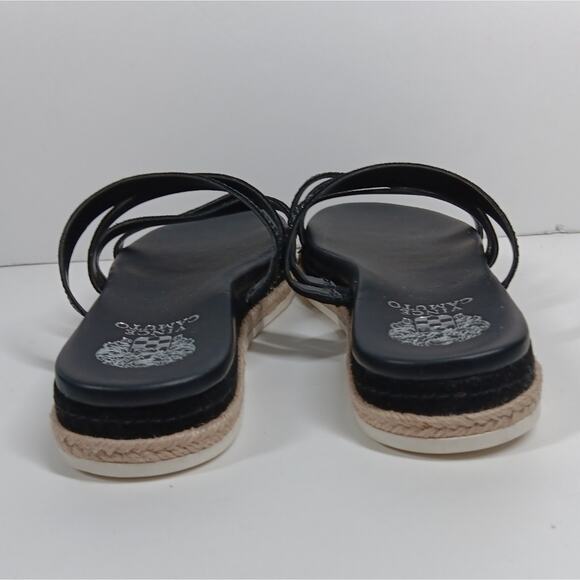 Vince Camuto Rallsan Leather Rhinestone Sandals Black size 8 - Picture 7 of 11